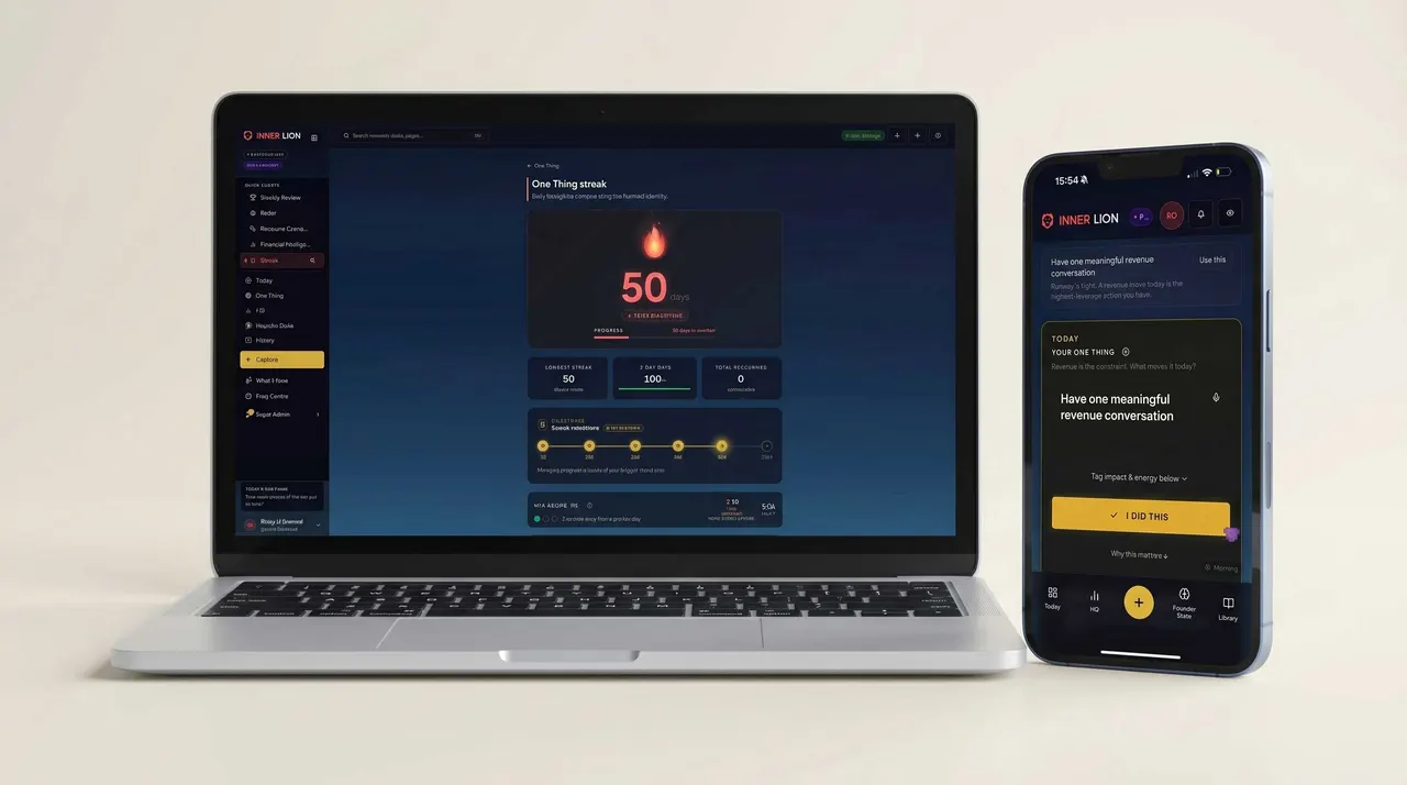 Inner Lion - Founder Performance Platform project visual